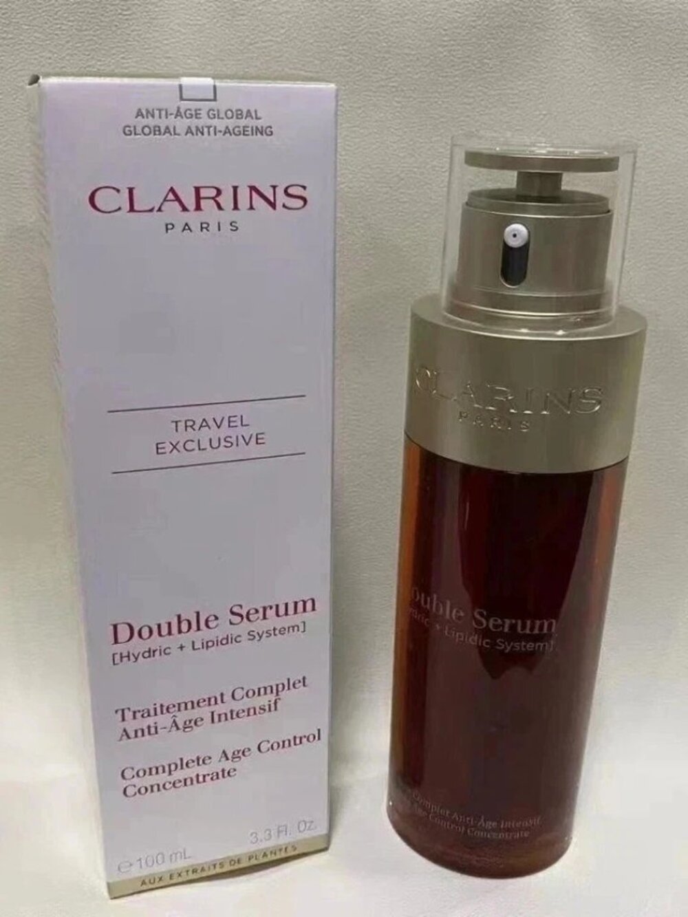Clarins Paris Double Serum Anti-Age Global – 100 ml / 3.3 fl oz
